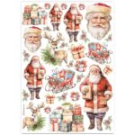 HÂRTIE DE DECOUPAGE STAMPERIA DE CRĂCIUN 6 BUC. A4 DFSA4XCX - Imagine 3