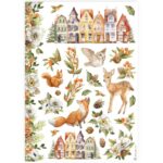 HÂRTIE DE DECOUPAGE STAMPERIA DE CRĂCIUN 6 BUC. A4 DFSA4XCX - Imagine 5