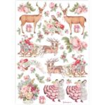 HÂRTIE DE DECOUPAGE STAMPERIA DE CRĂCIUN 6 BUC. A4 DFSA4XCX - Imagine 6