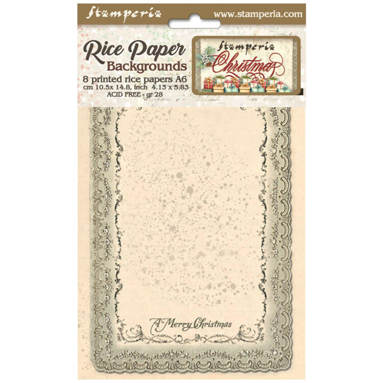 thumb_DFSAK6028_1 HÂRTIE DE DECOUPAGE DE CRĂCIUN STAMPERIA 8PCS. A6 DFSAK6028 - Imagine 1