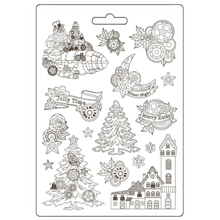 thumb_K3PTA4579_1 STAMPERIA GEAR UP FOR CHRISTMAS SOFT MOLD A4 - K3PTA4579 - Imagine 1