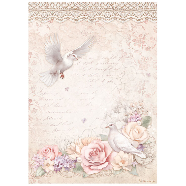 STAMPERIA ROMANCE ROREVER HÂRTIE 6 BUC. A4 DFSA4XRM - Imagine 3