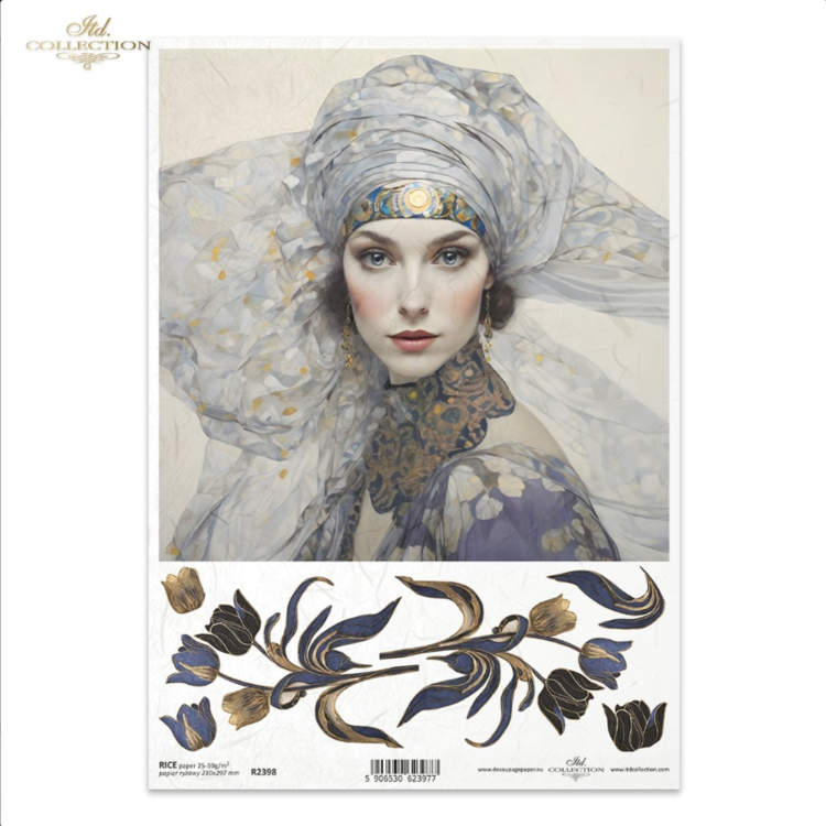 239800 HÂRTIE DE OREZ DECOUPAGE COLECTIE ITD A4 - R2398 - Imagine 1