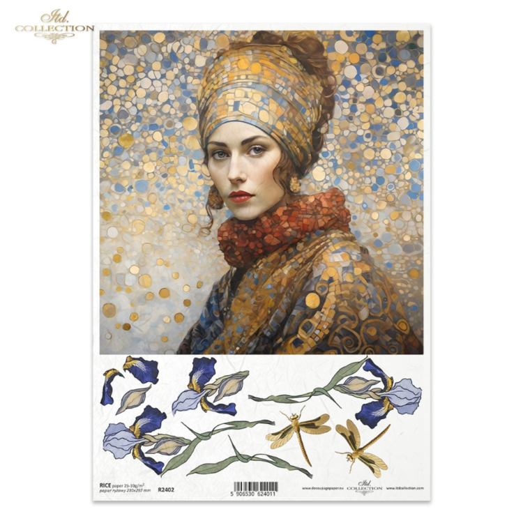 240200 HÂRTIE DE OREZ DECOUPAGE COLECTIE ITD A4 - R2402 - Imagine 1