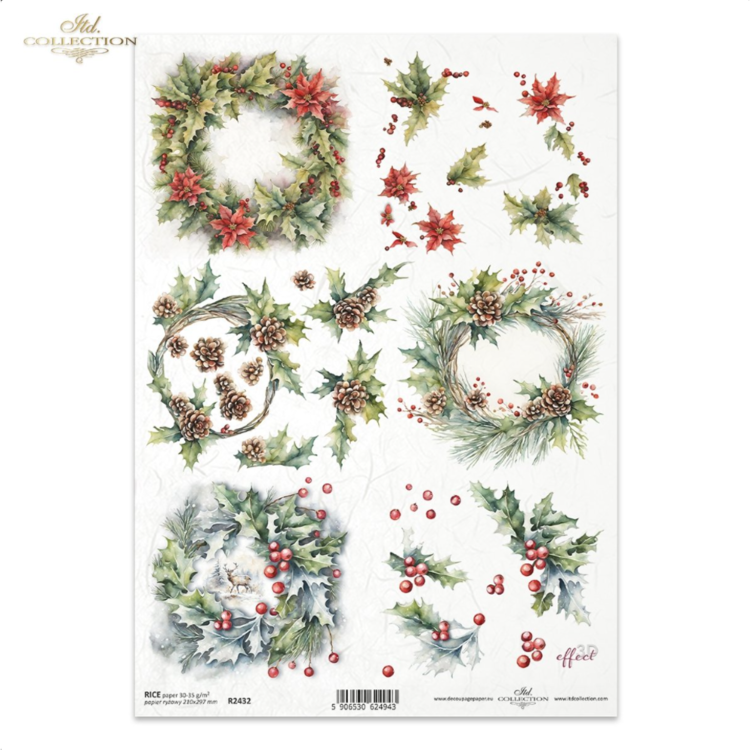 243200 HÂRTIE DE OREZ DECOUPAGE COLECTIE ITD A4 - R2432 - Imagine 1
