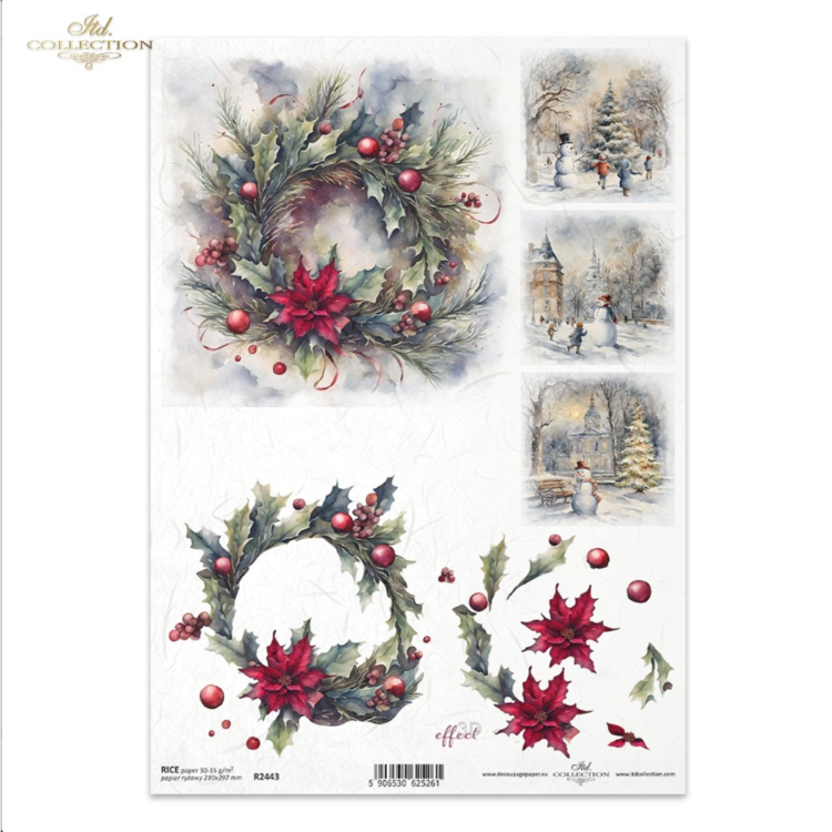 244300 COLECTIA ITD DECOUPAGE HARTIE DE OREZ A4 - R2443 - Imagine 1