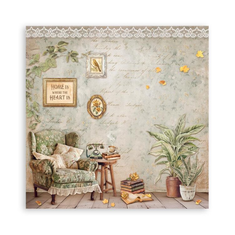 STAMPERIA GOLDEN HARMONY BLOC 30.5/30.5 CM - SBBXLB17 - Imagine 3