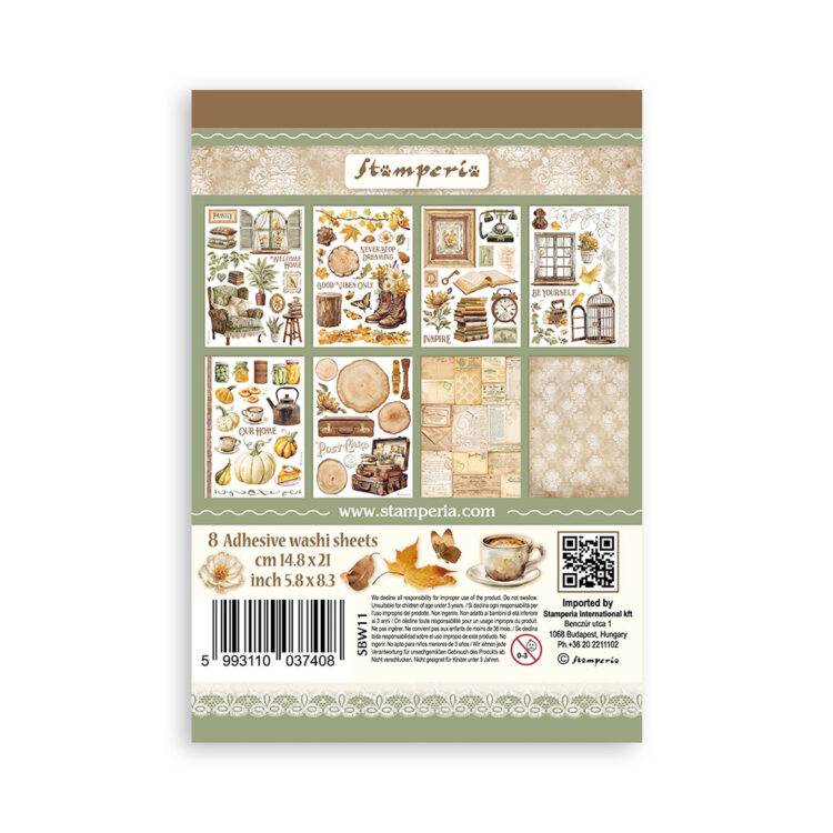 STAMPERIA GOLDEN HARMONY WASHI PAD 8 COLI A5 -SBW11 - Imagine 9
