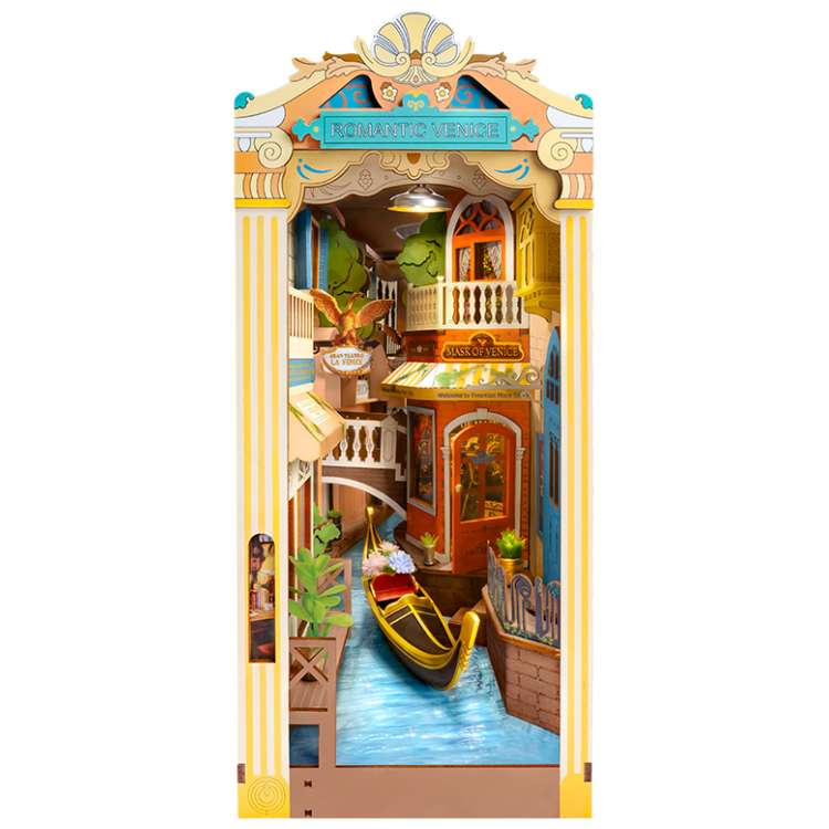 080086 1 ROBOTIME 3D PUZZLE DIN LEMN ROMANTIC VENEȚIA 110 PIESE TGB08 - Imagine 1