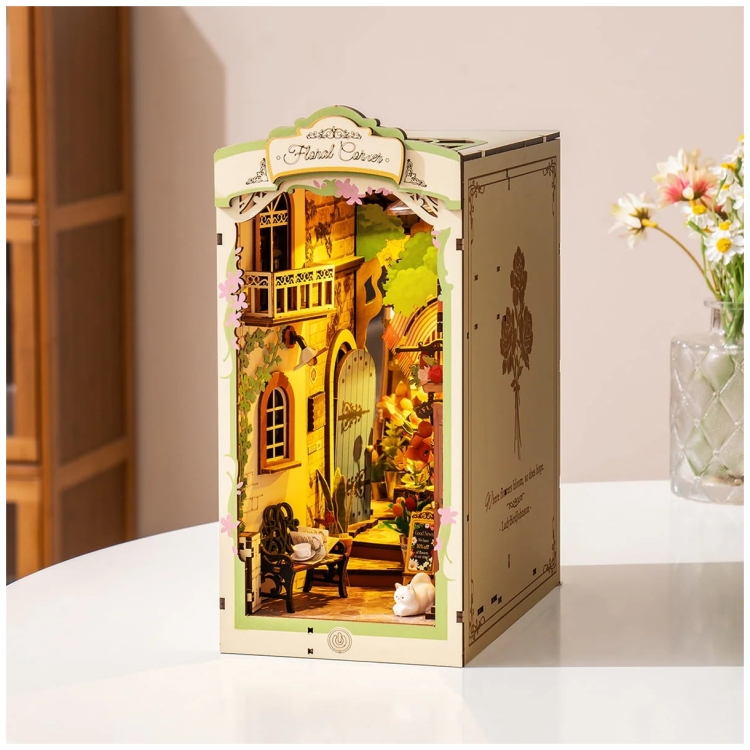 ROBOTIME 3D PUZZLE DIN LEMN COLȚ FLORAL 164 PIESE TGB09 - Imagine 2