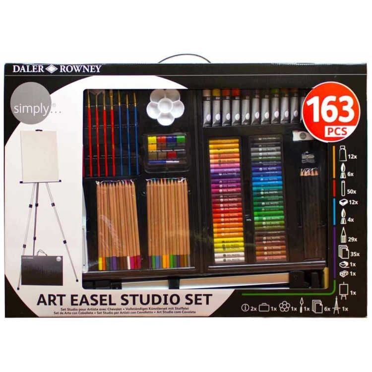 120805 SET DE TREPIED DALER ROWNEY ART SET 163 PIESE - Imagine 1