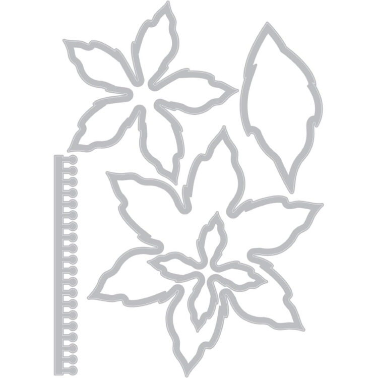MATRIȚE DE TĂIERE SIZZIX THINLITS - POINSETTIA ELEGANTĂ - Imagine 4