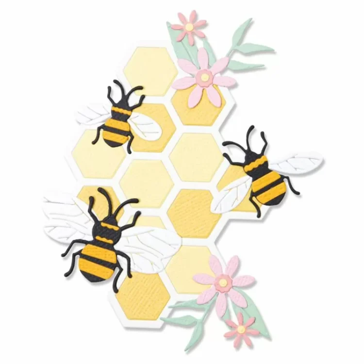 MATRIȚE DE TĂIERE SIZZIX THINLITS - BEE EHE - Imagine 2