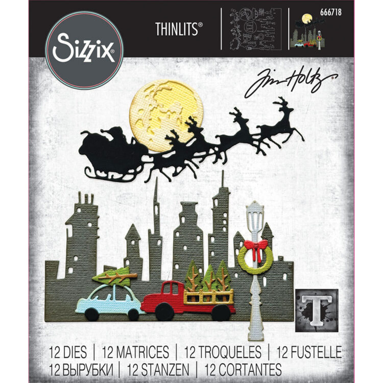 666718 SIZZIX THINLITS CUT PUNCHES - MAGIA CRĂCIUNULUI - Imagine 1