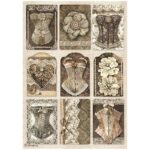 HÂRTIE DE OREZ DECOUPAGE DIN DANTELĂ VECHE STAMPERIA A4 - DFSA4962