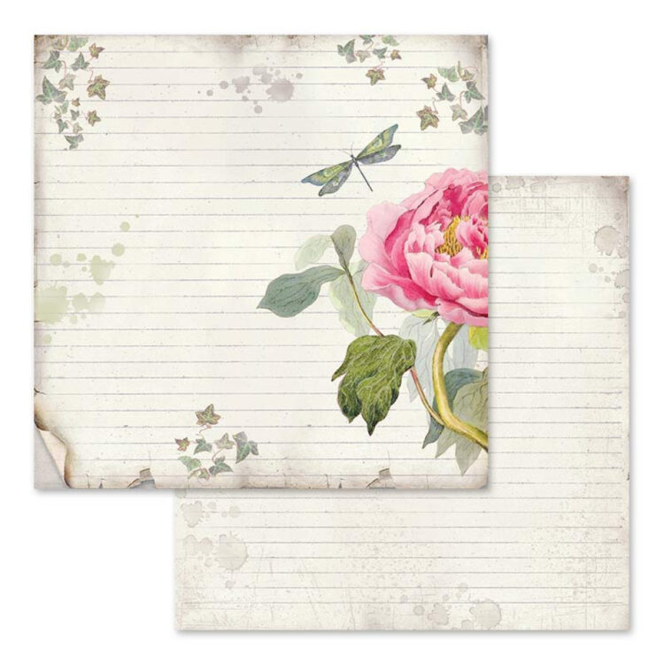 HÂRTIE BLOC STAMPERIA LETTERS & FLOWERS 30.5/30.5CM-SBBL22 - Imagine 9