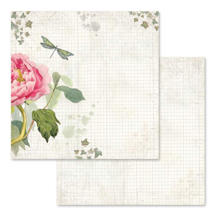 HÂRTIE BLOC STAMPERIA LETTERS & FLOWERS 30.5/30.5CM-SBBL22 - Imagine 8