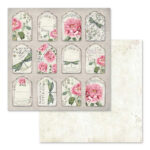 HÂRTIE BLOC STAMPERIA LETTERS & FLOWERS 30.5/30.5CM-SBBL22 - Imagine 4