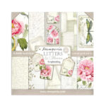 HÂRTIE BLOC STAMPERIA LETTERS & FLOWERS 30.5/30.5CM-SBBL22