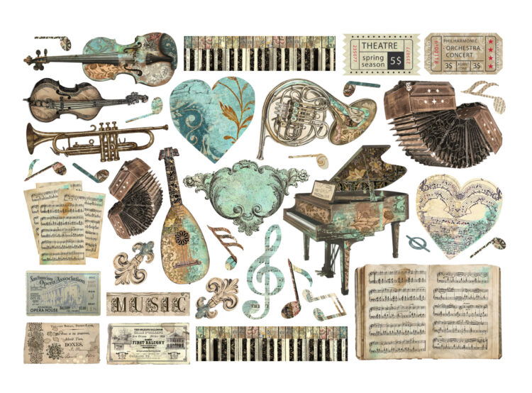 STAMPERIA MUSIC EPHEMERA - DFLCT56 - Imagine 2