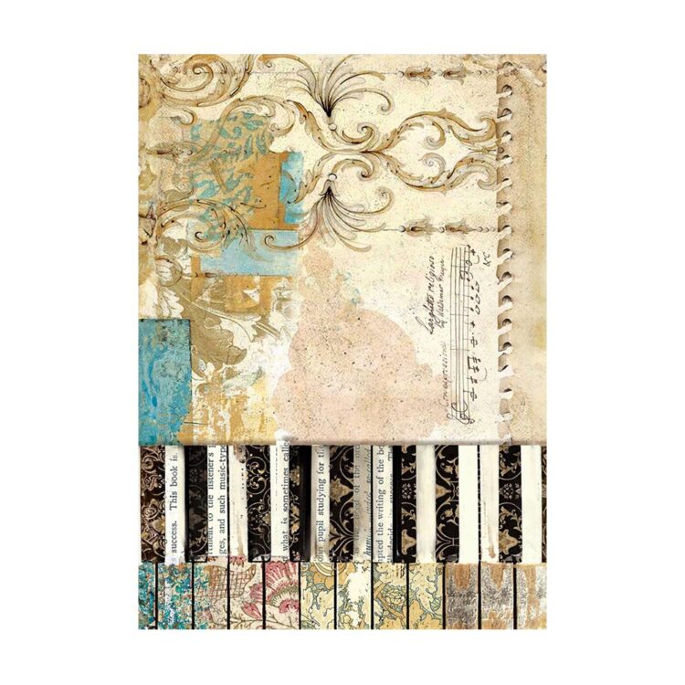 STAMPERIA MUSIC DECOUPAGE PAPER 8 BUC. A6 DFSAK6033 - Imagine 8
