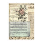STAMPERIA MUSIC DECOUPAGE PAPER 8 BUC. A6 DFSAK6033 - Imagine 5