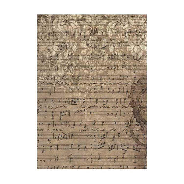 STAMPERIA MUSIC DECOUPAGE PAPER 8 BUC. A6 DFSAK6033 - Imagine 2