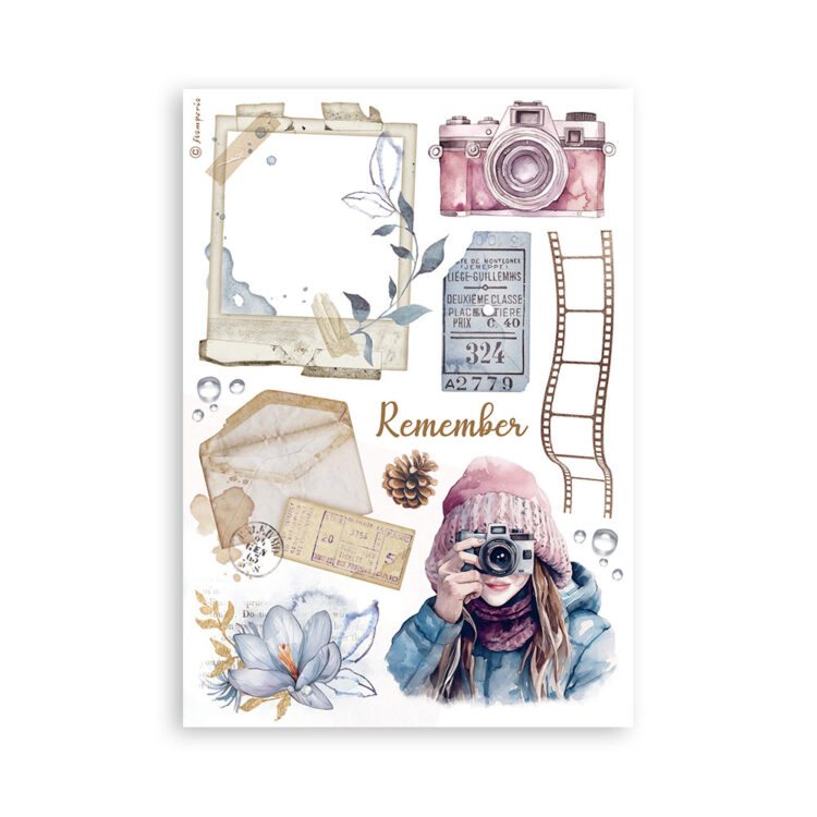 STAMPERIA DEWDROPS WASHI PAD 8 COLI A5 -SBW13 - Imagine 8