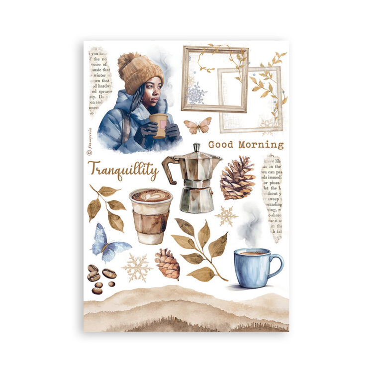 STAMPERIA DEWDROPS WASHI PAD 8 COLI A5 -SBW13 - Imagine 5