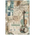 STAMPERIA MUSIC DECOUPAGE HÂRTIE DE OREZ A4 - DFSA4965