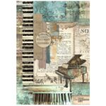 STAMPERIA MUSIC DECOUPAGE HÂRTIE DE OREZ A4 - DFSA4966