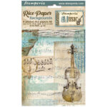 STAMPERIA MUSIC DECOUPAGE PAPER 8 BUC. A6 DFSAK6033