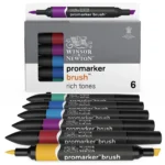 W&N PROMARKER SET DE 6 CULORI TONURI BOGATE - Imagine 4