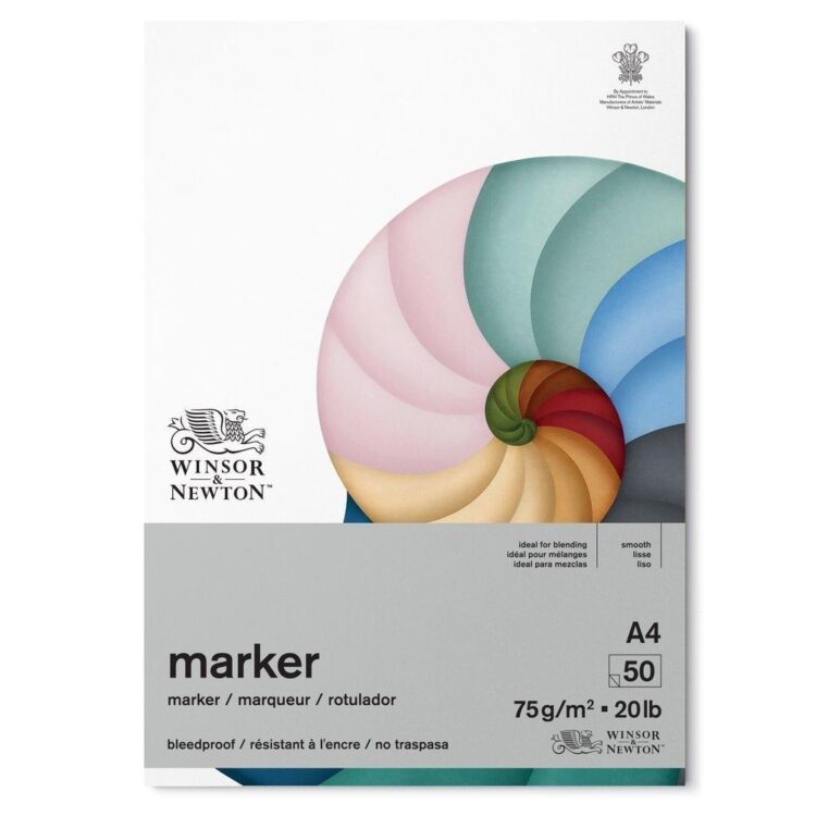600208 CAIET DE SCHIȚE CU MARKER A4 50 COLI, 75 G - Imagine 1