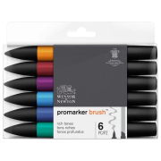 W&N PROMARKER SET DE 6 CULORI TONURI BOGATE