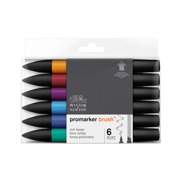 78502_a7e1dce7-e475-4f41-b531-04a2336dc630 W&N PROMARKER SET DE 6 CULORI TONURI BOGATE - Imagine 1
