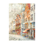 STAMPERIA ART OF TRAVELLIN HÂRTIE DECOUPAGE 8 BUC A6 DFSAK6035 - Imagine 6