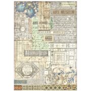 STAMPERIA ART OF TRAVELLDECOUPAGE HÂRTIE DE OREZ A4-DFSA4976