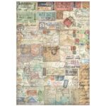 STAMPERIA ART OF TRAVELLDECOUPAGE HÂRTIE DE OREZ A4-DFSA4978