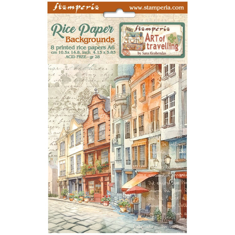 full_DFSAK6035_1 STAMPERIA ART OF TRAVELLIN HÂRTIE DECOUPAGE 8 BUC A6 DFSAK6035 - Imagine 1
