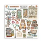 BLOC STAMPERIA ART OF TRAVELLING 30.5/30.5 CM -SBBXLB19 - Imagine 3