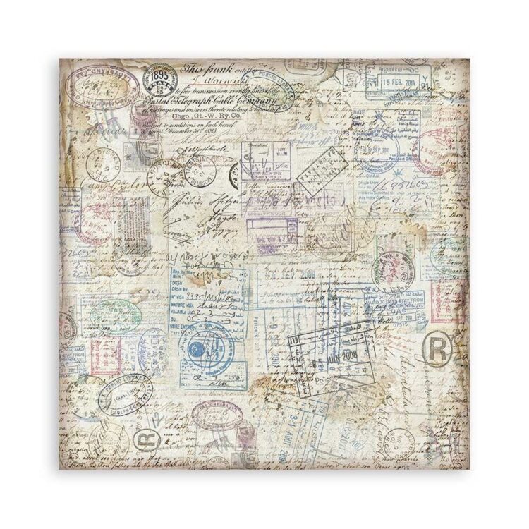 BLOC STAMPERIA ART OF TRAVELLING 30.5/30.5 CM -SBBXLB19 - Imagine 7