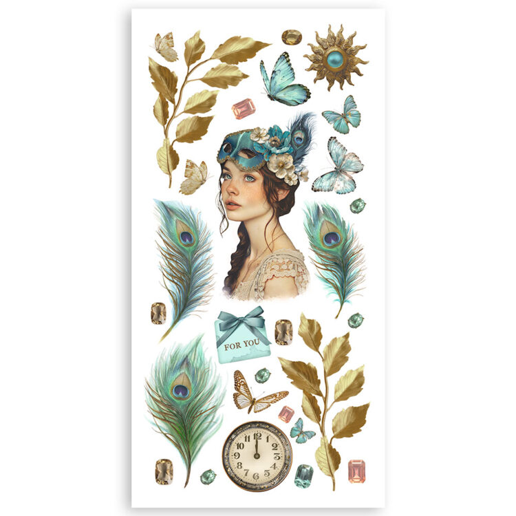 STAMPERIA MASQUERADE PAPER CUT-OUTS DOUBLE FACE - SBBCT08 - Imagine 2