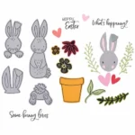 SIZZIX THINLITS CUT MATRIȚE - BUNNY BITS AND BLOOMS 2
