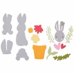 SIZZIX THINLITS CUT MATRIȚE - BUNNY BITS AND BLOOMS 2 - Imagine 5