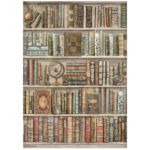 STAMPERIA BOOKSHELF DECOUPAGE HÂRTIE DE OREZ A4-DFSA41001