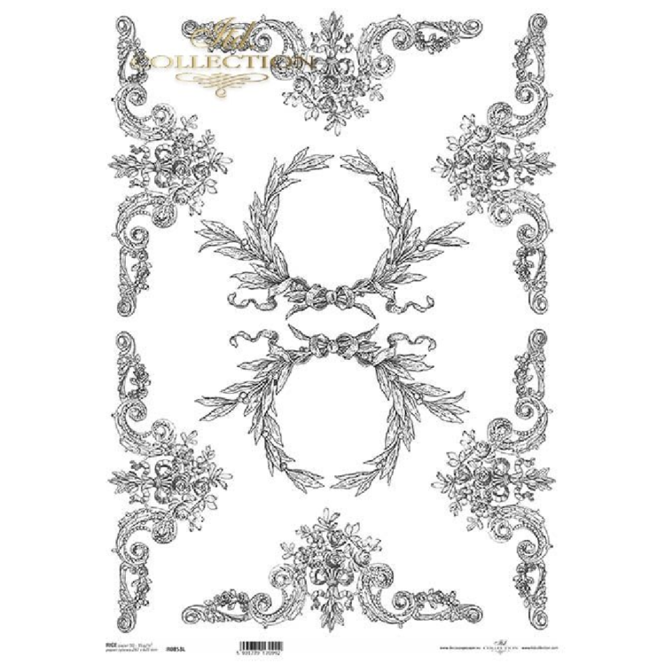 R0853L HÂRTIE DE OREZ DECOUPAGE COLECTIA ITD A3 - R0853L - Imagine 1
