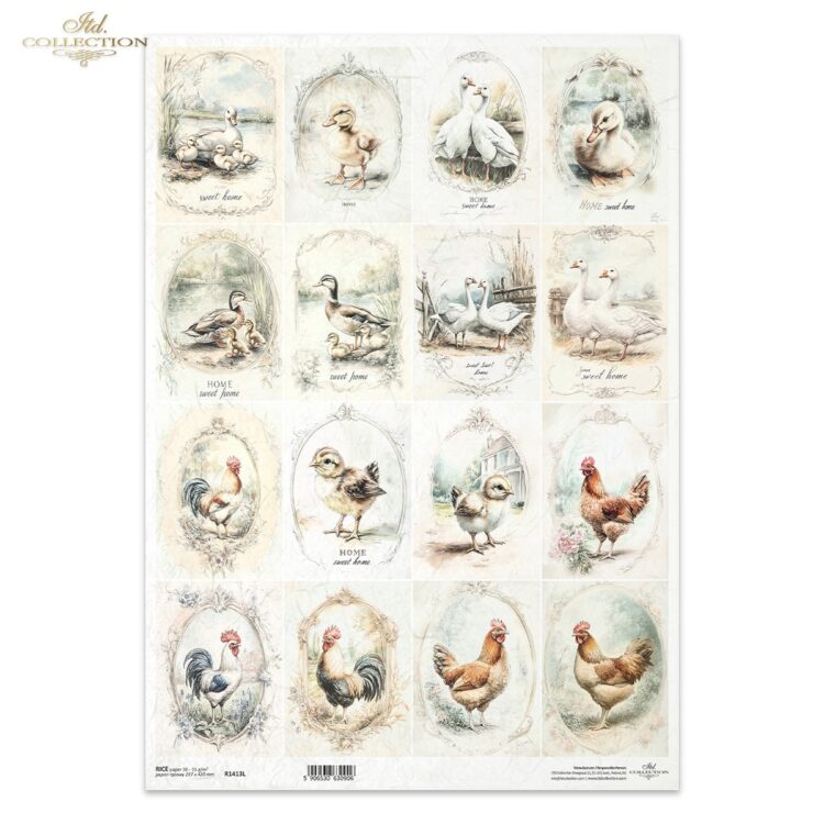 R1413L HÂRTIE DE OREZ DECOUPAGE COLECTIE ITD A3 - R1413L - Imagine 1
