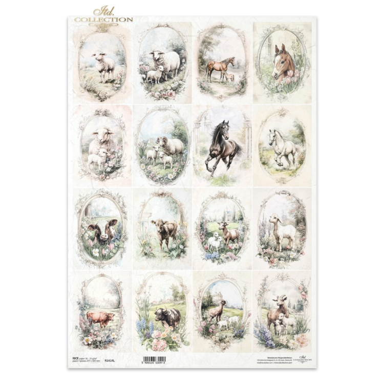 R1414L HÂRTIE DE OREZ DECOUPAGE COLECTIE ITD A3 - R1414L - Imagine 1