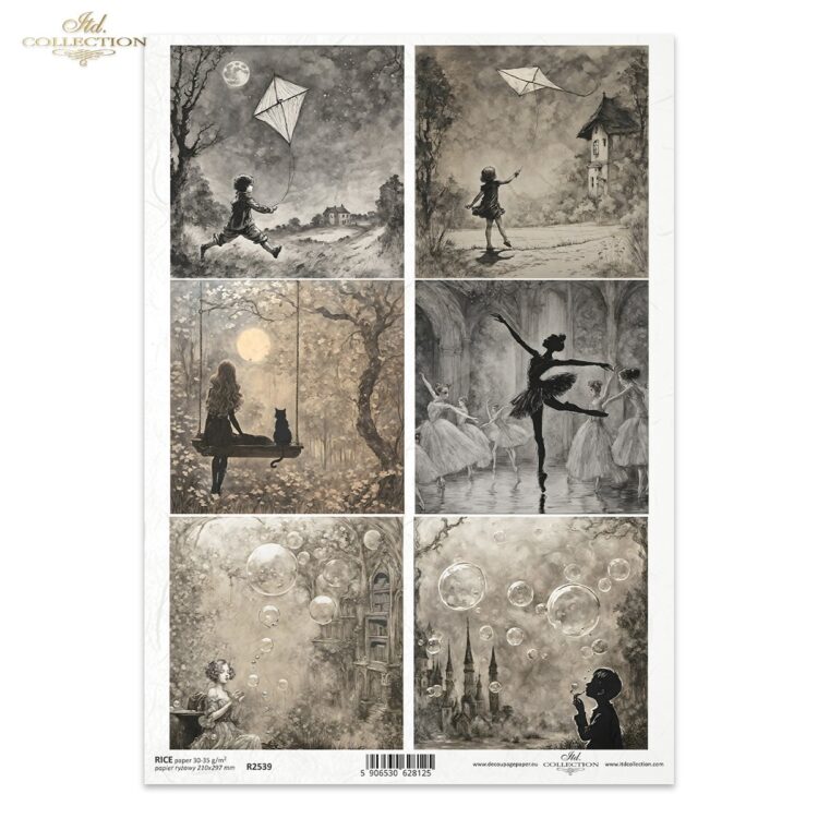 R2539 HÂRTIE DE OREZ DECOUPAGE COLECTIE ITD A4 - R2539 - Imagine 1